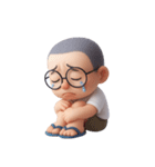 いたずら坊主メガネ (NT)（個別スタンプ：4）