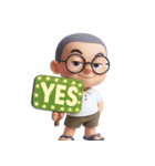 いたずら坊主メガネ (NT)（個別スタンプ：5）