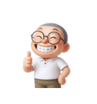 いたずら坊主メガネ (NT)（個別スタンプ：14）
