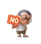 いたずら坊主メガネ (NT)（個別スタンプ：20）