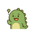 いたずらグリーンダイノの表情（個別スタンプ：10）
