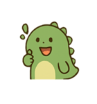 いたずらグリーンダイノの表情（個別スタンプ：12）