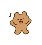 まるっこい茶色くまの日常（個別スタンプ：3）