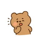 まるっこい茶色くまの日常（個別スタンプ：11）