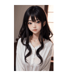 シャツの女の子の写真（個別スタンプ：3）