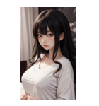 シャツの女の子の写真（個別スタンプ：4）