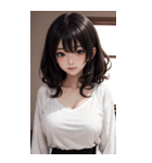 シャツの女の子の写真（個別スタンプ：7）