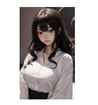 シャツの女の子の写真（個別スタンプ：9）