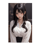 シャツの女の子の写真（個別スタンプ：11）