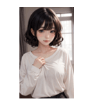 シャツの女の子の写真（個別スタンプ：13）