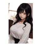 シャツの女の子の写真（個別スタンプ：16）