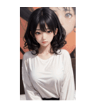 シャツの女の子の写真（個別スタンプ：20）