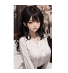 シャツの女の子の写真（個別スタンプ：23）