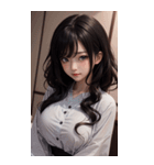 シャツの女の子の写真（個別スタンプ：24）