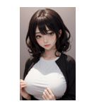 シャツの女の子の写真（個別スタンプ：31）