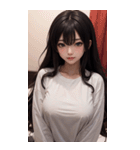 シャツの女の子の写真（個別スタンプ：33）