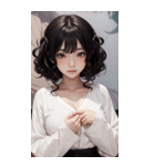 シャツの女の子の写真（個別スタンプ：34）