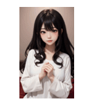 シャツの女の子の写真（個別スタンプ：35）