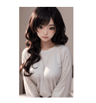 シャツの女の子の写真（個別スタンプ：37）