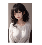 シャツの女の子の写真（個別スタンプ：38）