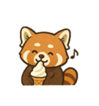 レッサーパンダ 日常シーン（個別スタンプ：6）