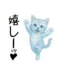 推し猫【青】…………………………（個別スタンプ：18）