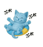推し猫【青】…………………………（個別スタンプ：33）