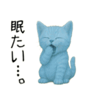 推し猫【青】…………………………（個別スタンプ：34）