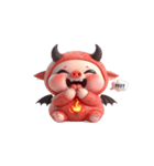 悪魔ピンク豚甘え中（個別スタンプ：7）