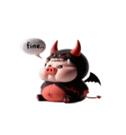 悪魔ピンク豚甘え中（個別スタンプ：8）