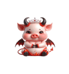 悪魔ピンク豚甘え中（個別スタンプ：11）
