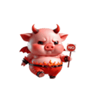 悪魔ピンク豚甘え中（個別スタンプ：14）