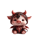 悪魔ピンク豚甘え中（個別スタンプ：17）