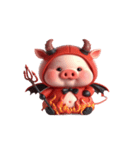 悪魔ピンク豚甘え中（個別スタンプ：19）