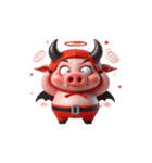 悪魔ピンク豚甘え中（個別スタンプ：20）