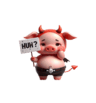 悪魔ピンク豚甘え中（個別スタンプ：23）