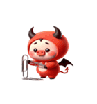 悪魔ピンク豚甘え中（個別スタンプ：26）