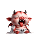 悪魔ピンク豚甘え中（個別スタンプ：27）