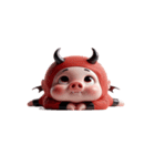 悪魔ピンク豚甘え中（個別スタンプ：30）