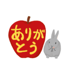 うさぎさんの「ありがとう」スタンプ（個別スタンプ：4）