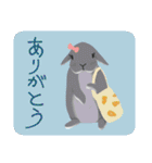 うさぎさんの「ありがとう」スタンプ（個別スタンプ：28）