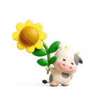 子牛のモーちゃん⑲【ぷっくり3D】（個別スタンプ：2）