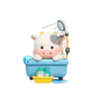 子牛のモーちゃん⑲【ぷっくり3D】（個別スタンプ：6）
