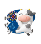 子牛のモーちゃん⑲【ぷっくり3D】（個別スタンプ：12）