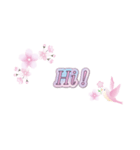 桜×英語フレーズ（個別スタンプ：1）