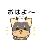 長崎弁のヨークシャーテリアとシマエナガ（個別スタンプ：1）