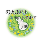 色々な猫2-2 短毛-垂れ耳-白に黒ぶち（個別スタンプ：19）