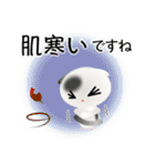 色々な猫2-2 短毛-垂れ耳-白に黒ぶち（個別スタンプ：22）
