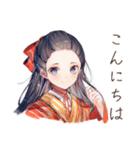 大正女学生★毎日挨拶（個別スタンプ：3）
