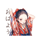 大正女学生★毎日挨拶（個別スタンプ：4）